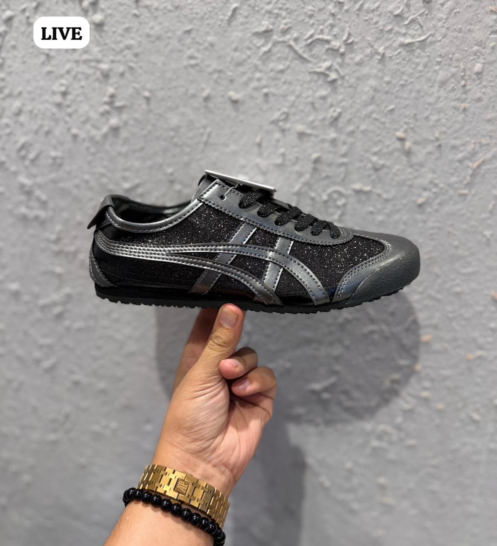 ONITSUKA TIGER MEXICO METALLIC BLACK  ✅