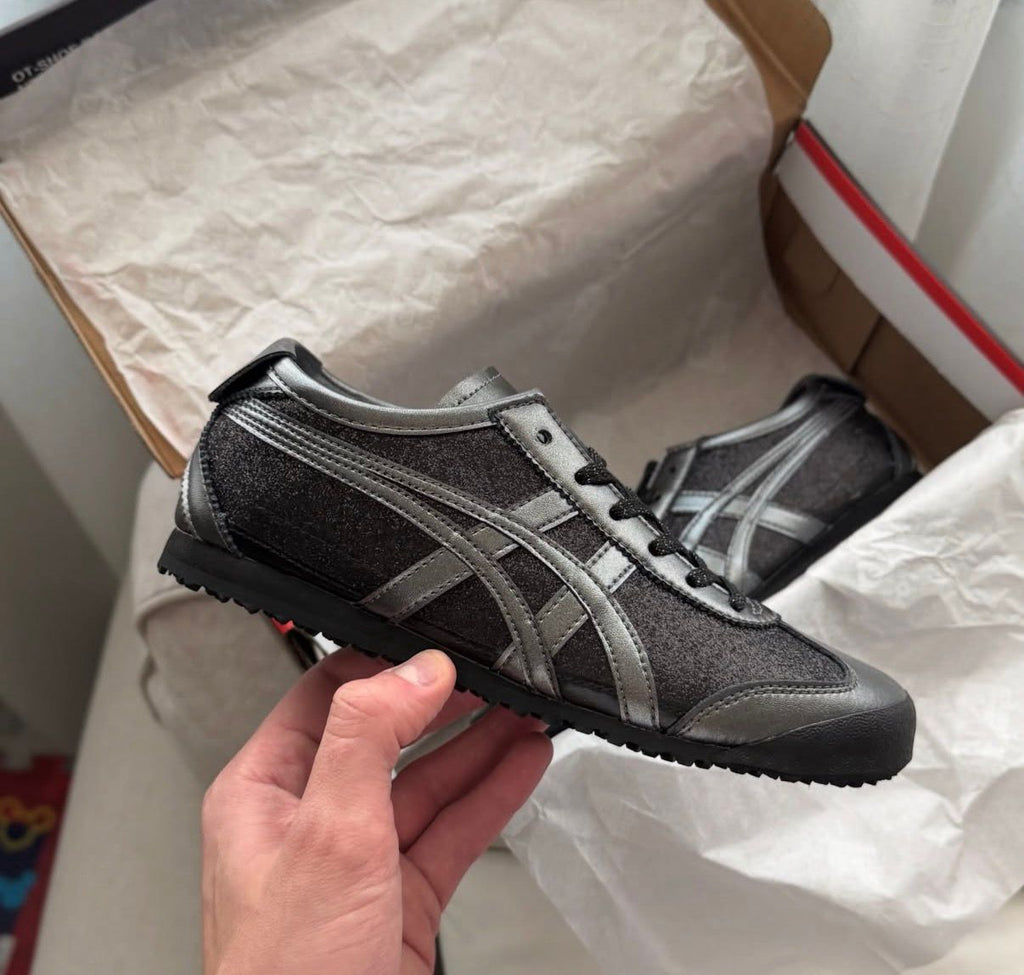 ONITSUKA TIGER MEXICO METALLIC BLACK  ✅