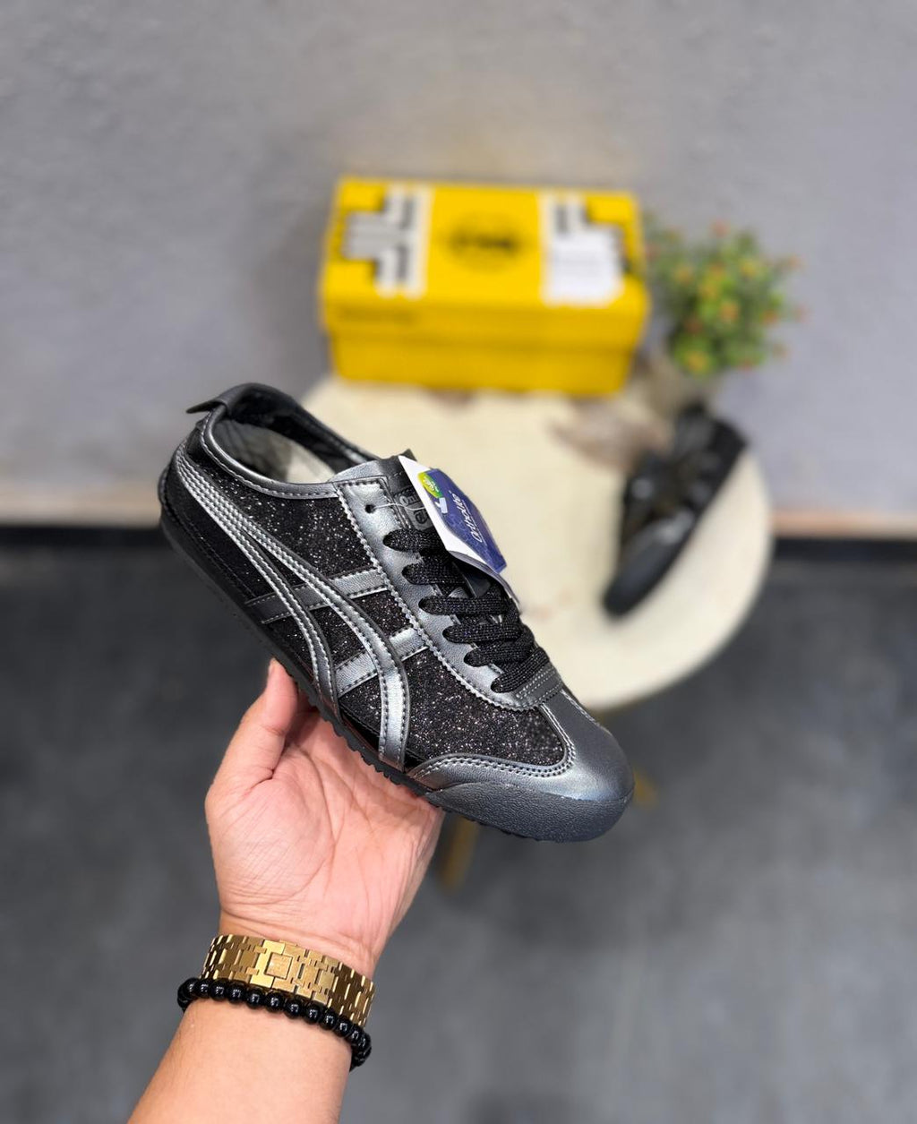 ONITSUKA TIGER MEXICO METALLIC BLACK  ✅