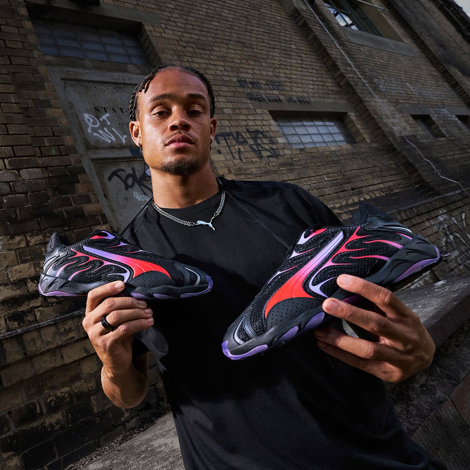 PUMA INHALE ASAP BLACK PURPLE RED EDTN 🖤