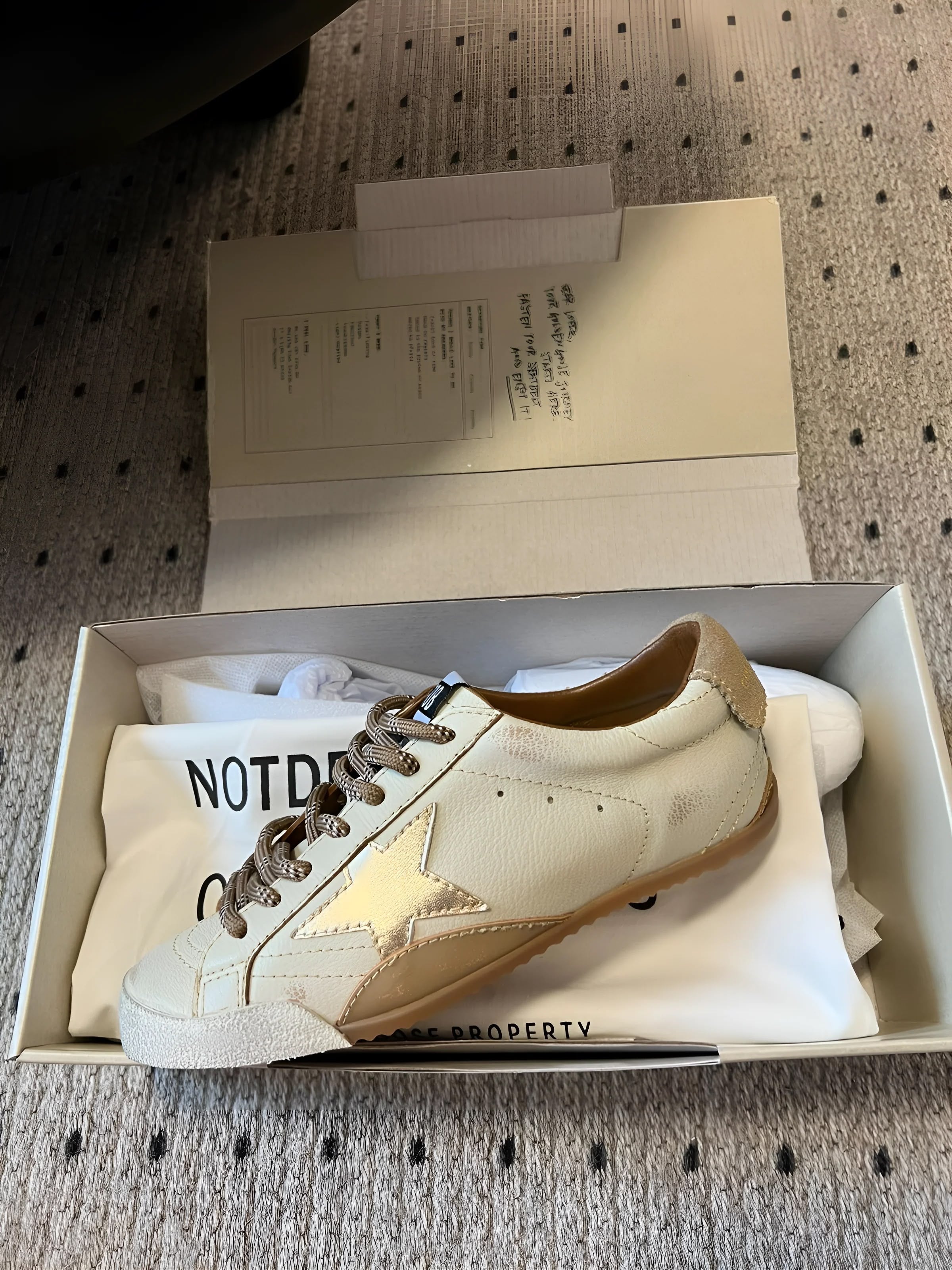 GOLDEN GOOSE TRUE STAR BEIGE SILVER 👟