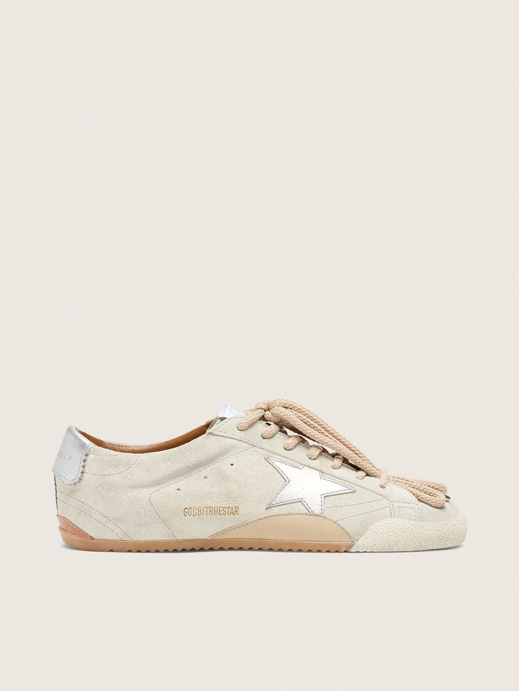GOLDEN GOOSE TRUE STAR BEIGE SILVER 👟