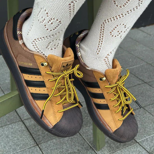 ADIDAS ORIGINALS SUPERSTAR 2ND GENERATION TAN BLACK SOLE 🖤🖤