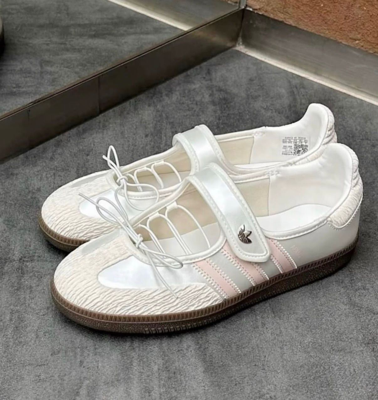 ADIDAS ORIGINALS SAMBA MARY JANE WHITE PINK BALLET