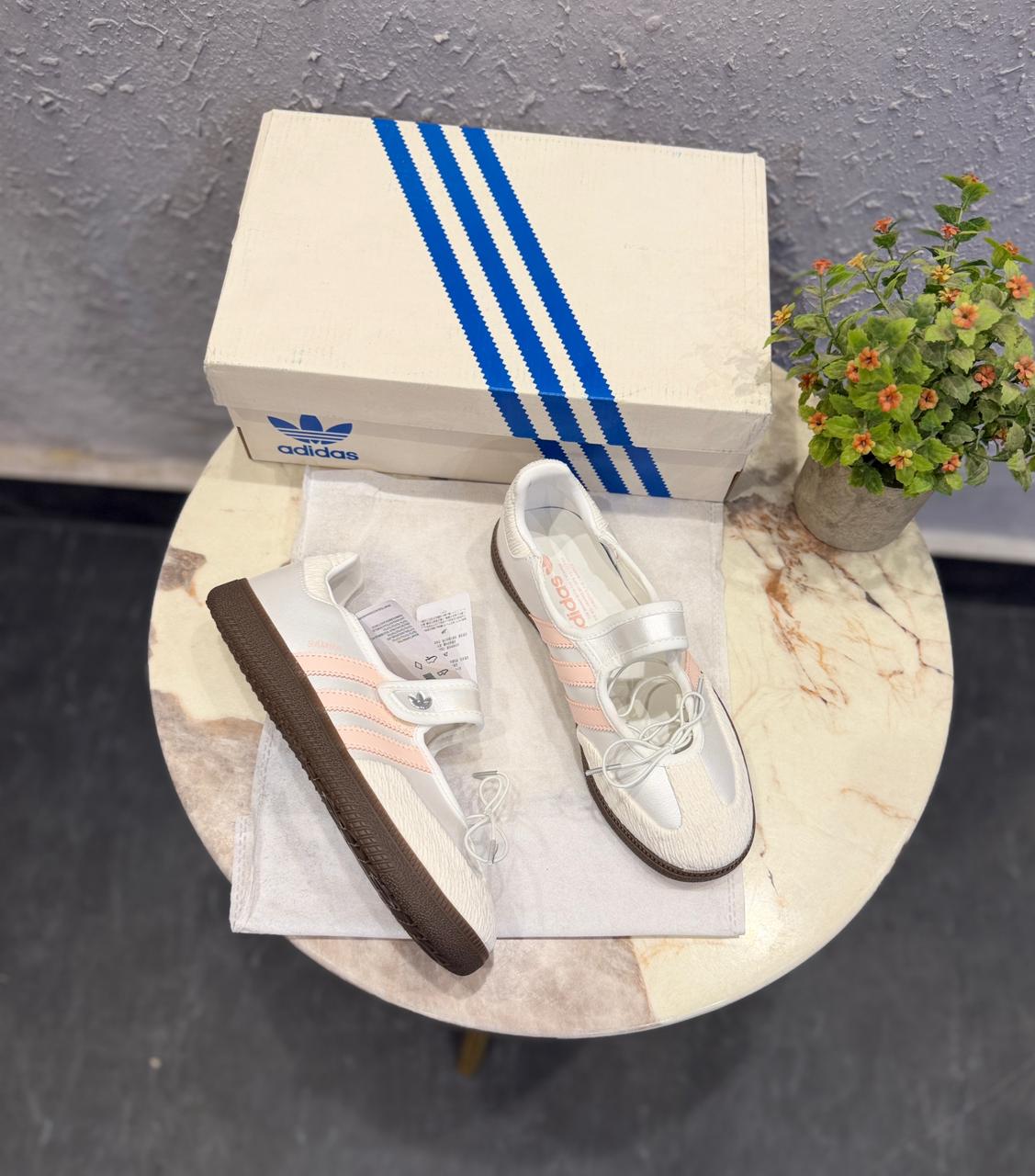 ADIDAS ORIGINALS SAMBA MARY JANE WHITE PINK BALLET