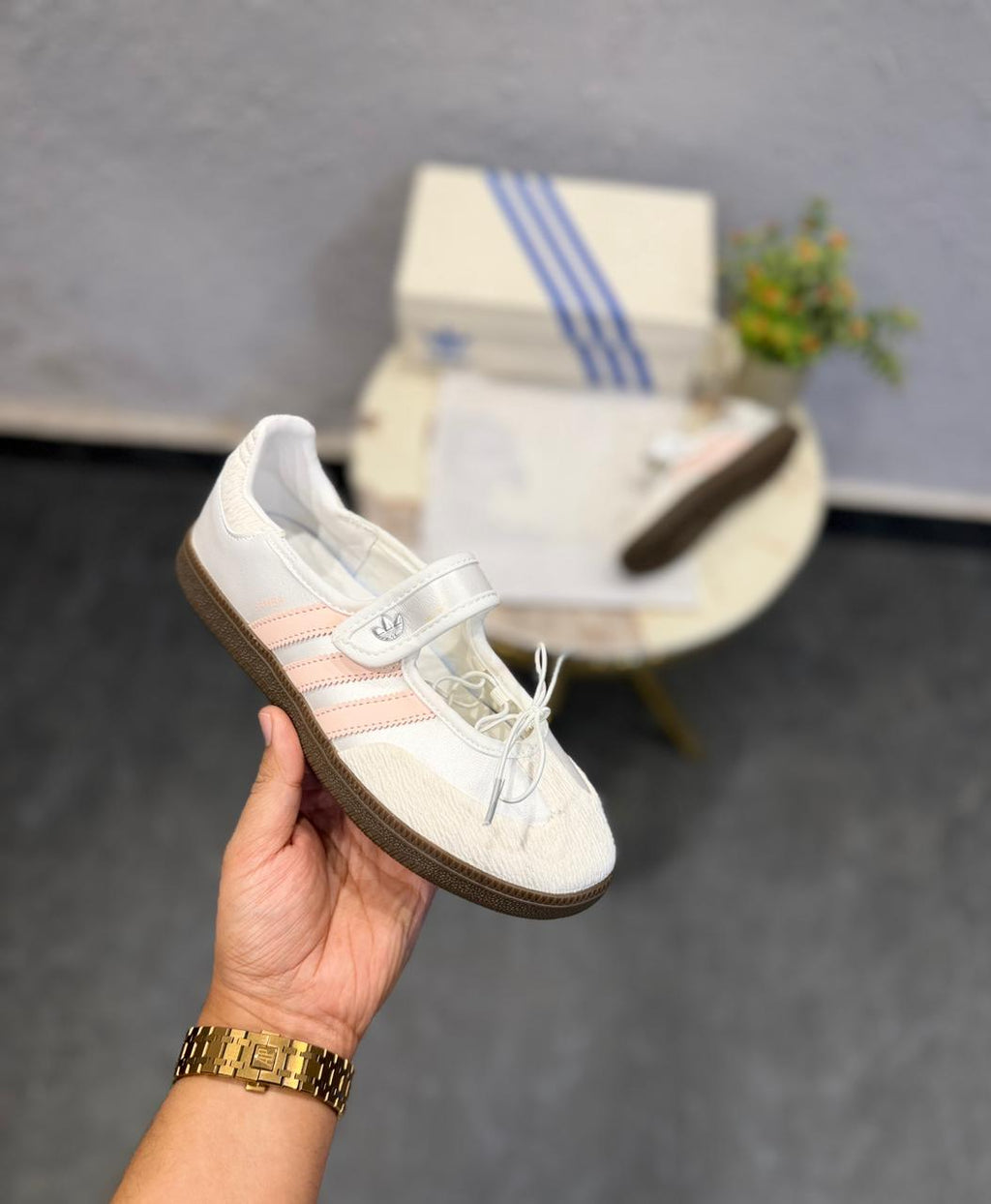 ADIDAS ORIGINALS SAMBA MARY JANE WHITE PINK BALLET