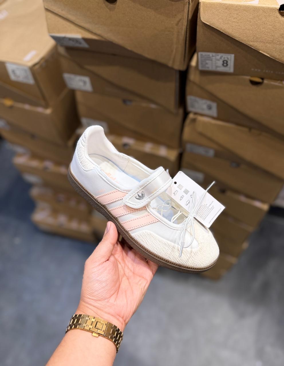 ADIDAS ORIGINALS SAMBA MARY JANE WHITE PINK BALLET