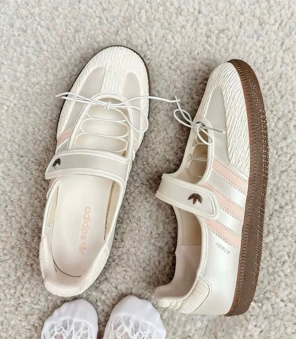 ADIDAS ORIGINALS SAMBA MARY JANE WHITE PINK BALLET