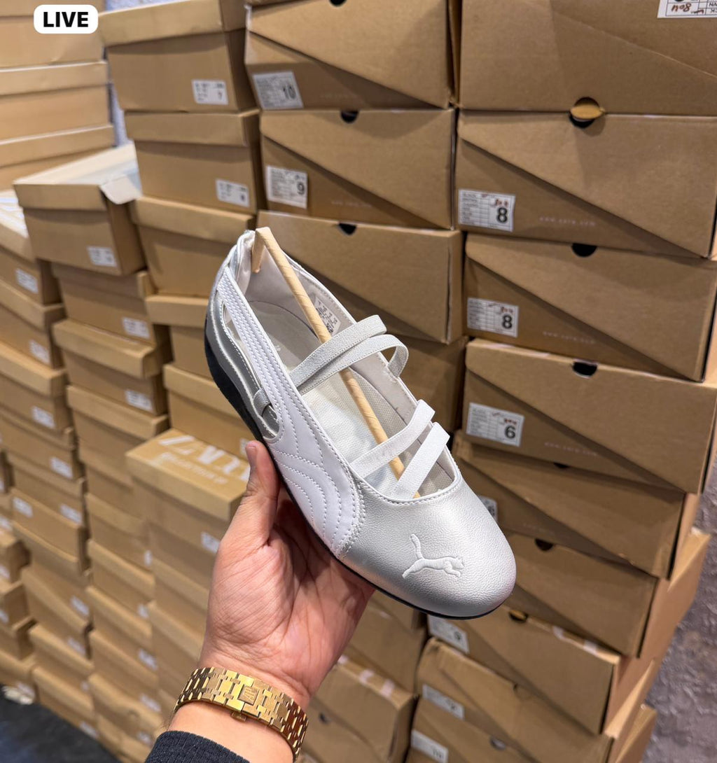 PUMA SPEED CAT BALLET METALLIC SILVER