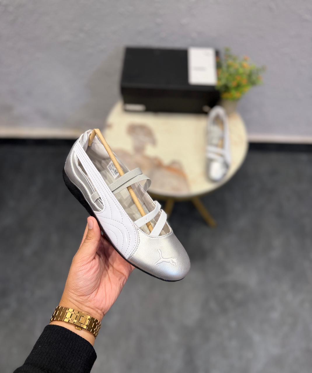 PUMA SPEED CAT BALLET METALLIC SILVER