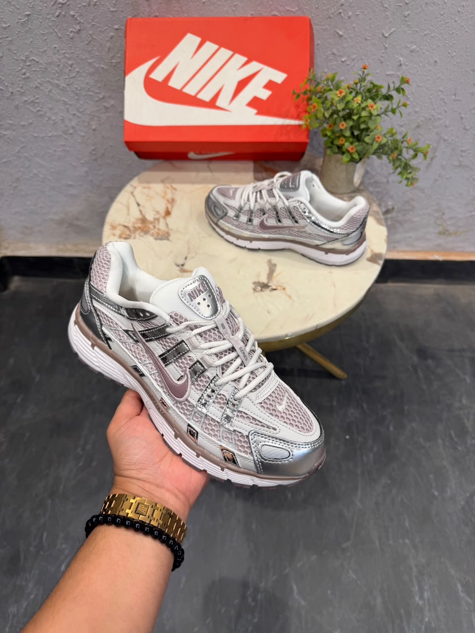 NIKE P-6000 TRAINER METALLIC WINE SWOOSH 🖤