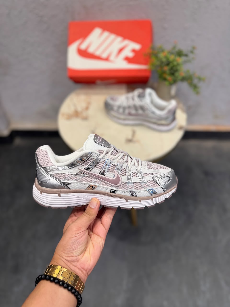 NIKE P-6000 TRAINER METALLIC WINE SWOOSH 🖤
