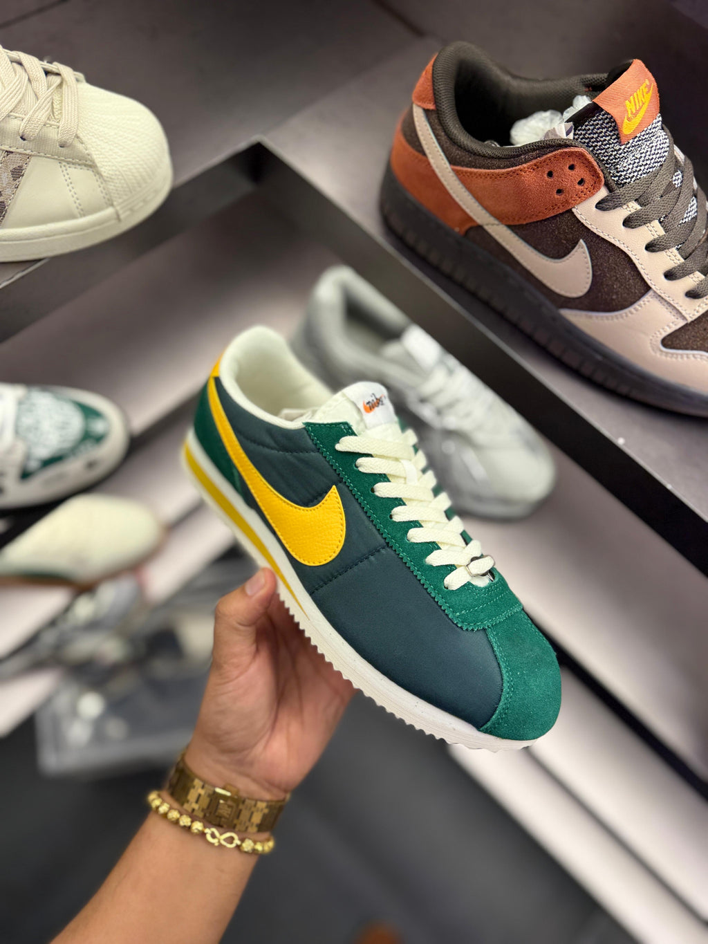 NIKE CORTEZ NYLON GREEN YELLOW🖤🖤