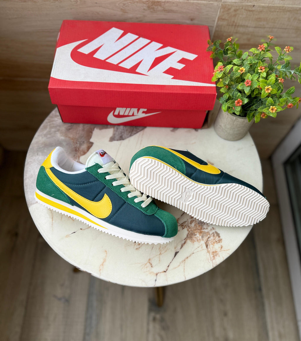 NIKE CORTEZ NYLON GREEN YELLOW🖤🖤