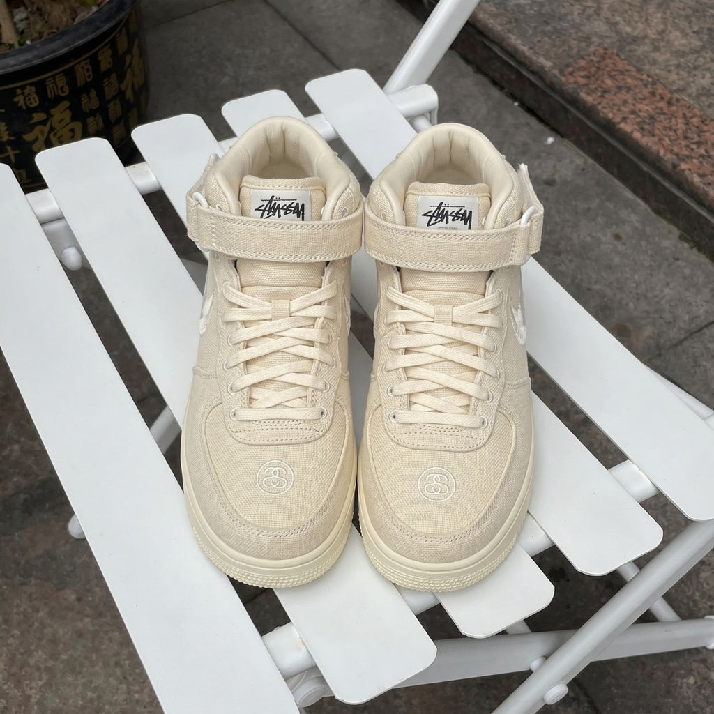 Nike x Stussy Air Force 1 Mid "Fossil