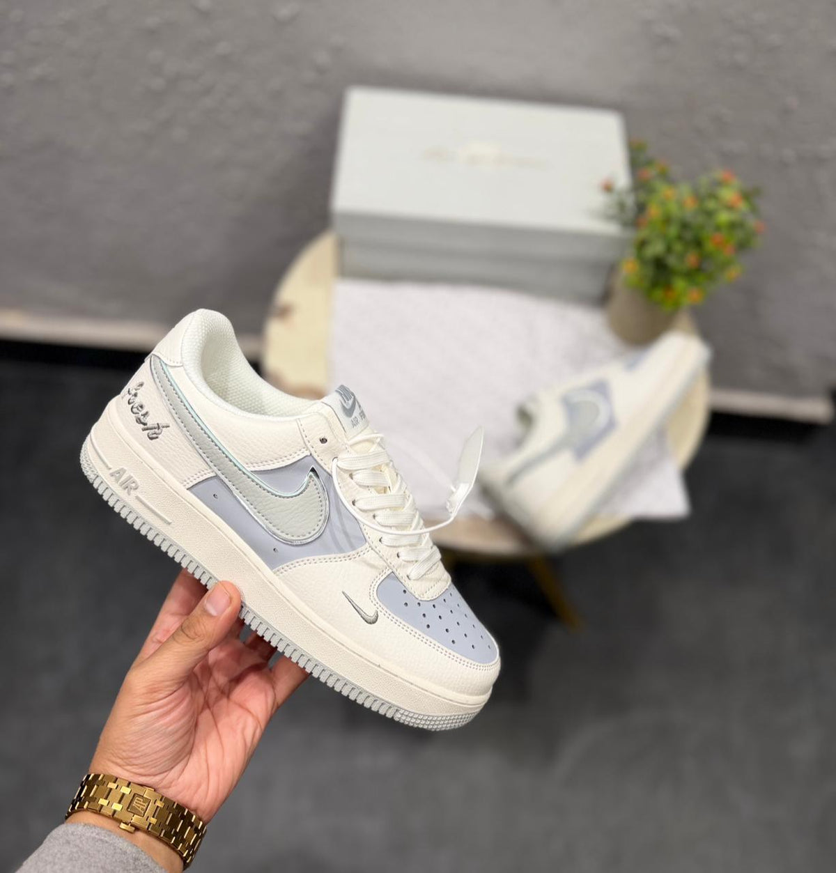 NIKE AIRFORCE ONE FRESH GREY SWOOSH 🖤🖤