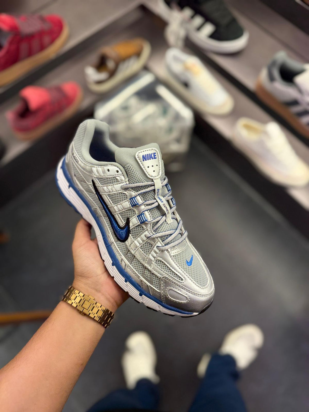 NIKE P-6000 TRAINER METALLIC  BLUE TICK 🖤