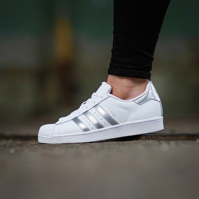 ADIDAS SUPERSTAR WHITE SILVER 🤍
