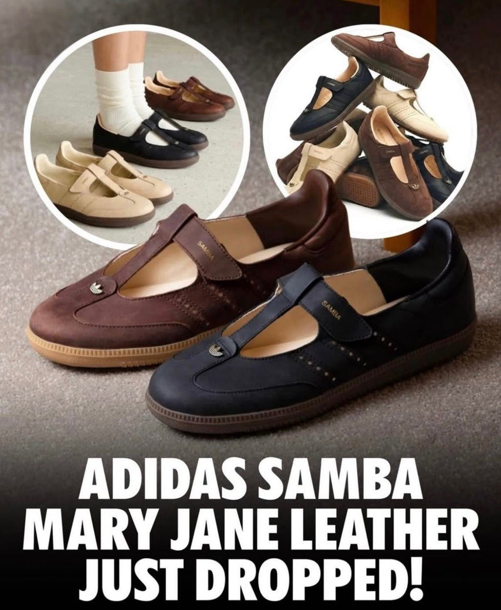 ADIDAS SAMBA JANE DELICATE RUFFLED PACK  ❤️🖤🤍