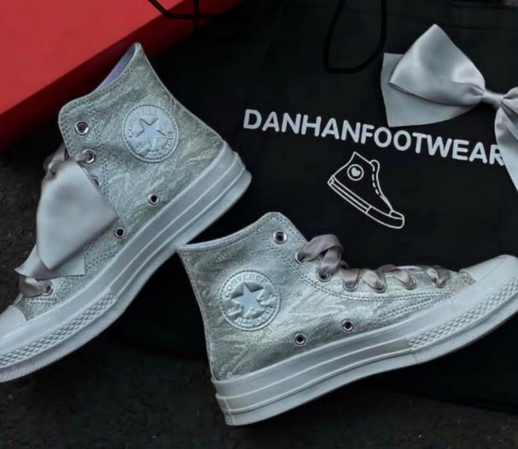 CONVERSE CHUCK 70 MID METALLIC SILVER 🖤🖤