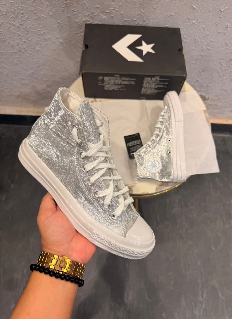CONVERSE CHUCK 70 MID METALLIC SILVER 🖤🖤