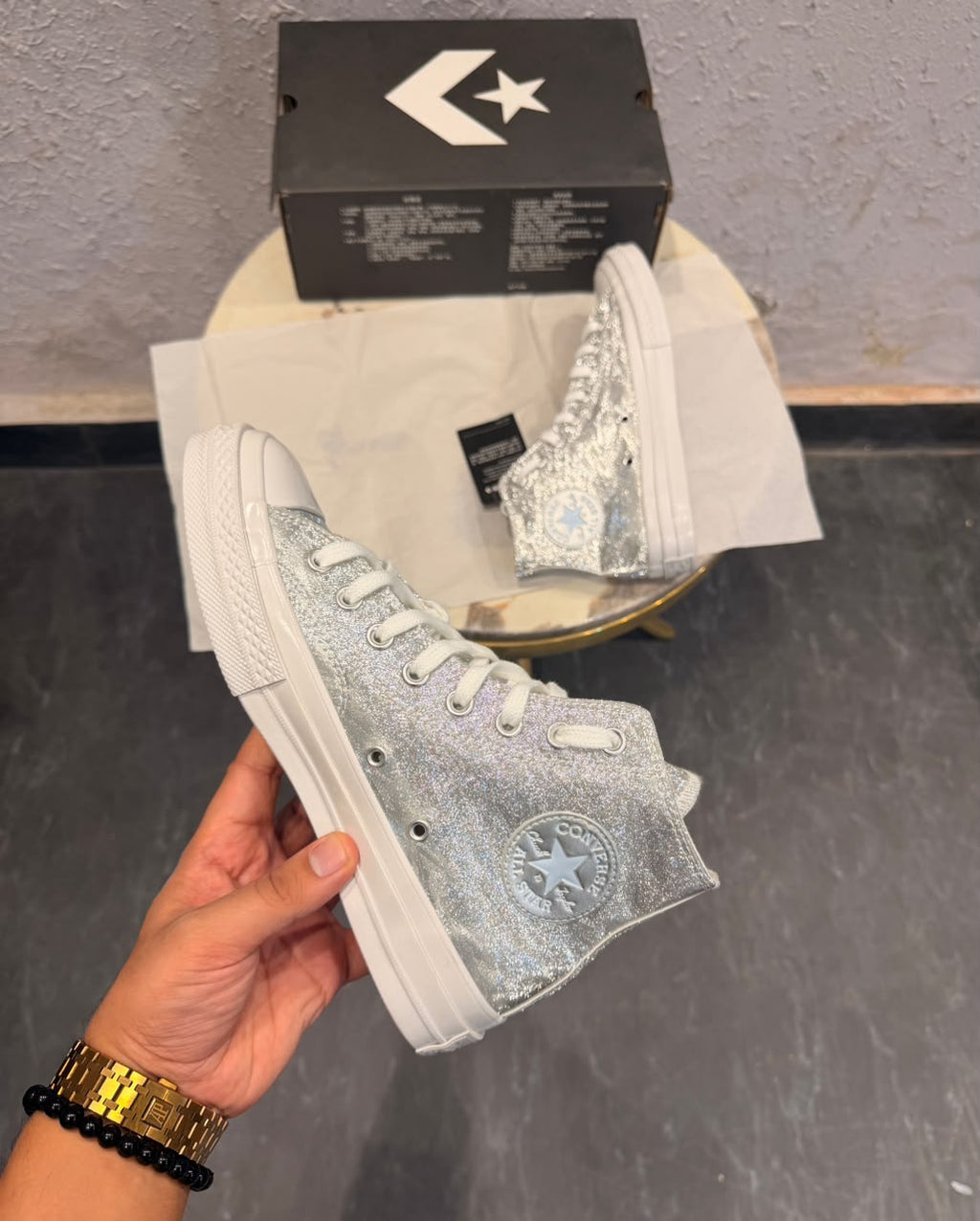 CONVERSE CHUCK 70 MID METALLIC SILVER 🖤🖤
