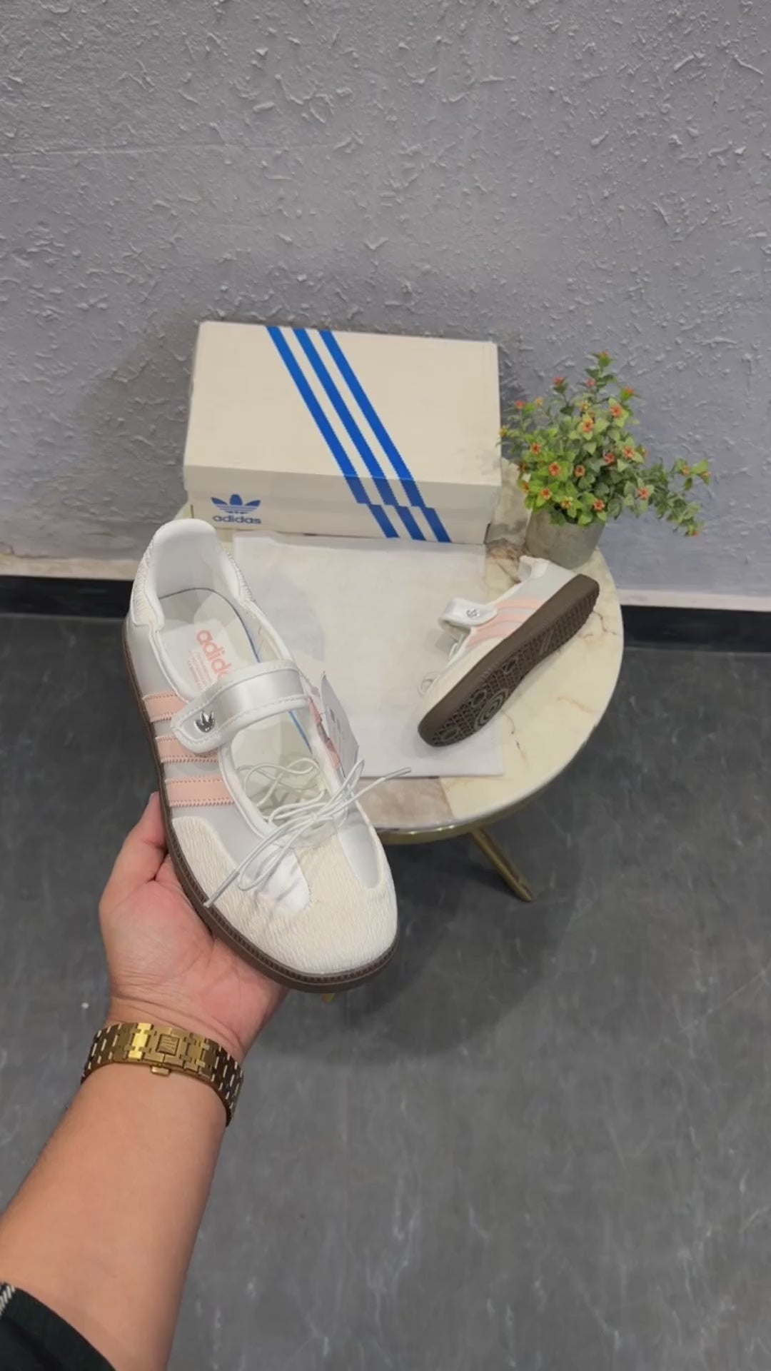 ADIDAS ORIGINALS SAMBA MARY JANE WHITE PINK BALLET