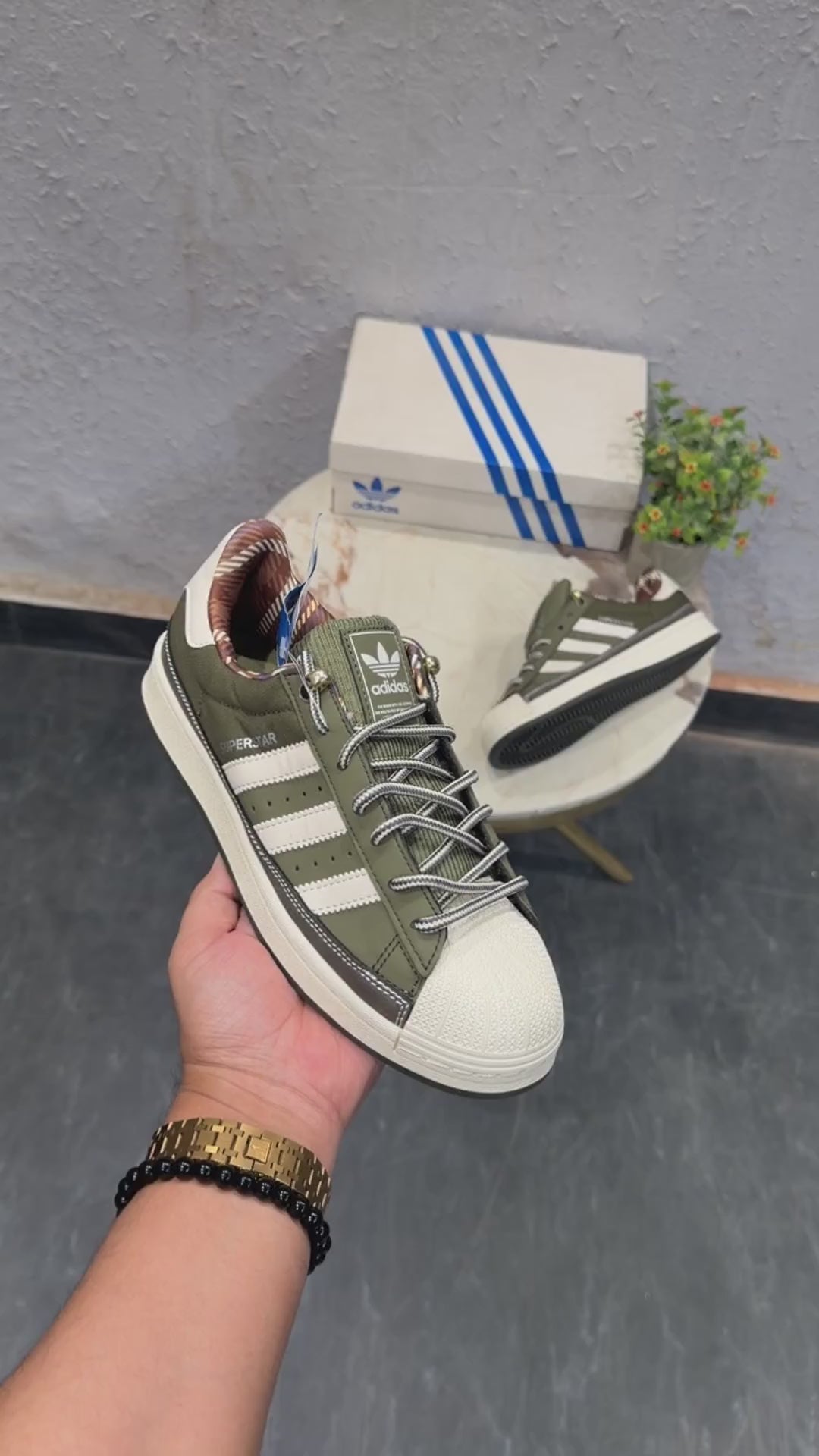 ADIDAS ORIGINALS SUPERSTAR 2ND GENERATION OLIVE GREEN WHITE SOLE